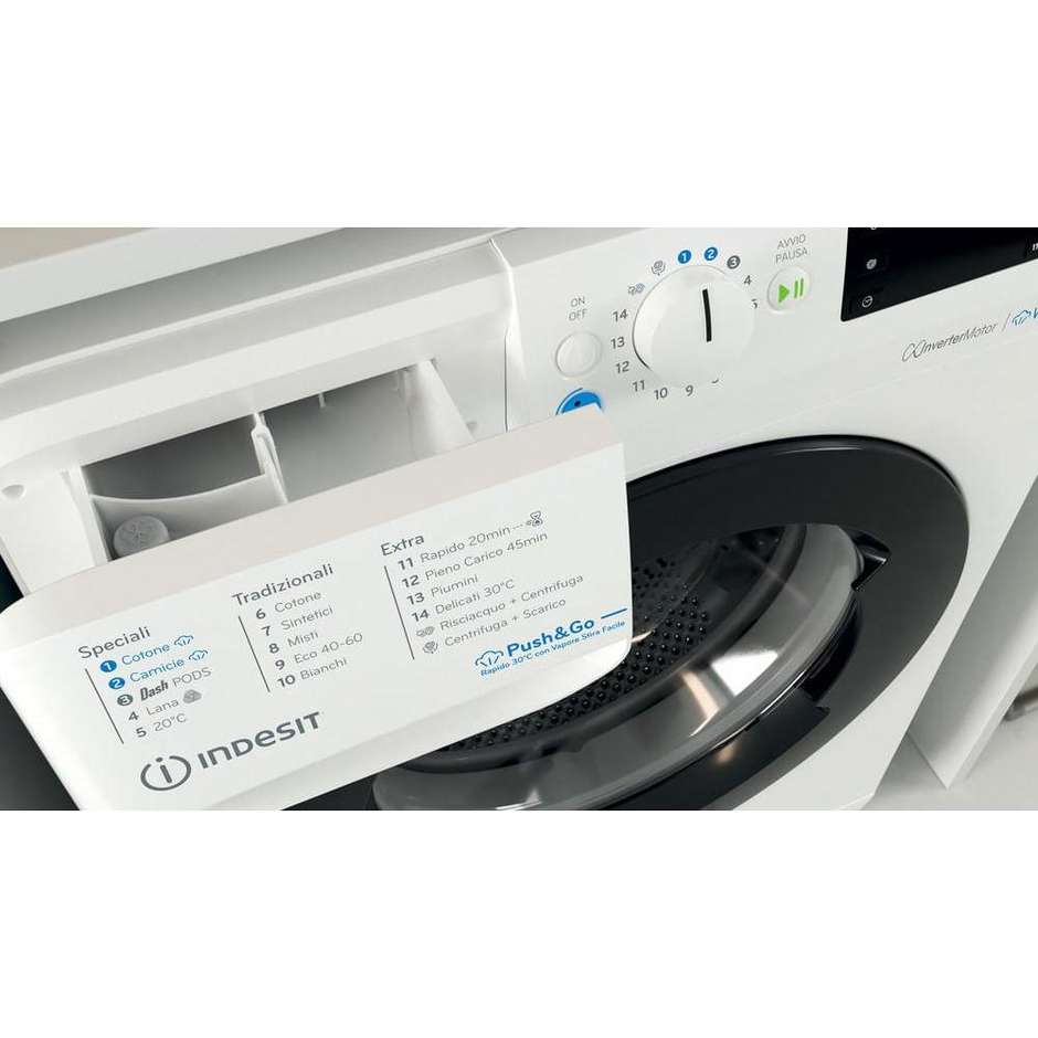 Indesit BWE101496XWKVIT Lavatrice Carica Frontale Capacita 10 Kg 1400 Giri/min Classe A Colore Bianco