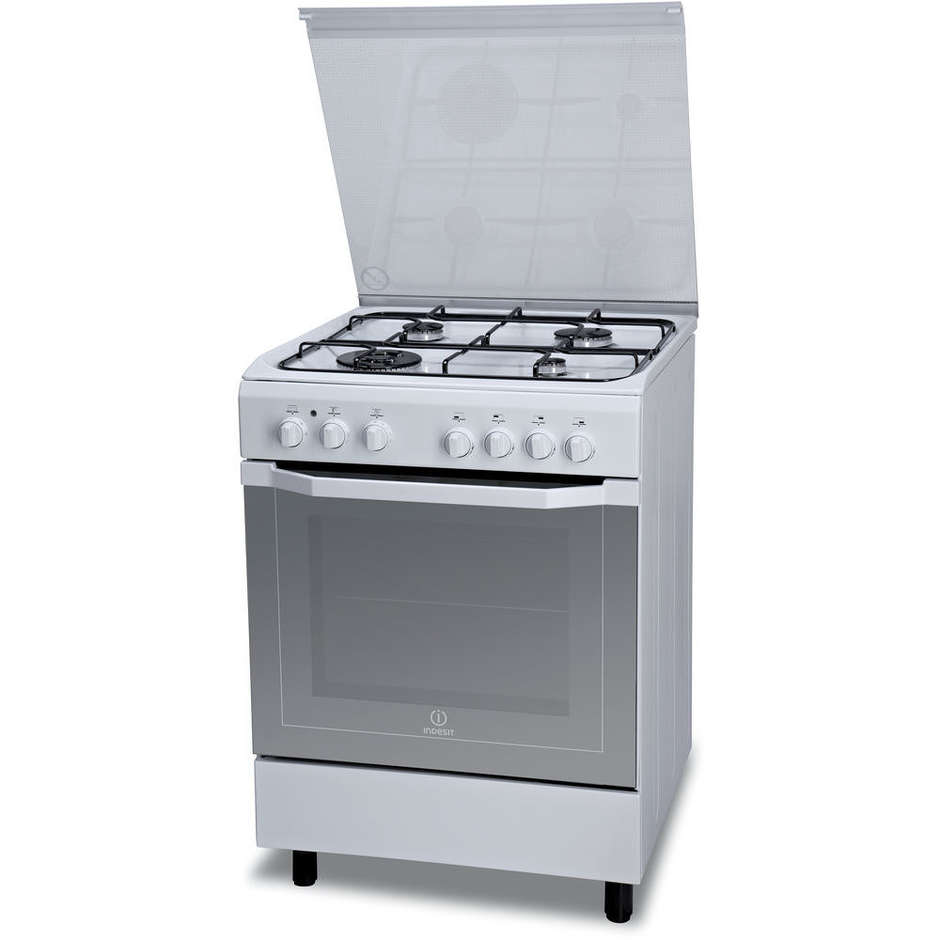 Indesit I6TMH2AF(W)/I cucina 60x60 4 fuochi gas forno elettrico 58 litri classe A colore bianco