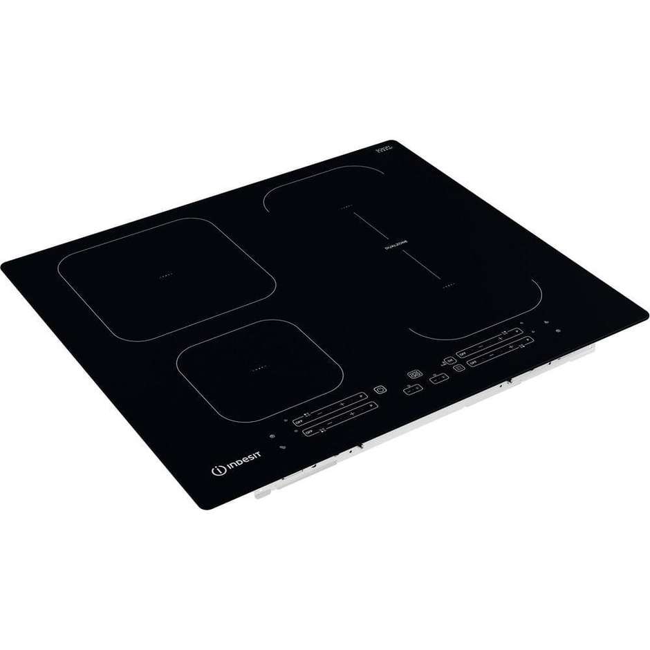 Indesit IB 65B60 NE Piano Cottura a Induzione da Incasso 59 cm 4 Zone Nero