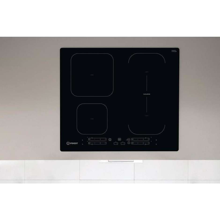 Indesit IB 65B60 NE Piano Cottura a Induzione da Incasso 59 cm 4 Zone Nero
