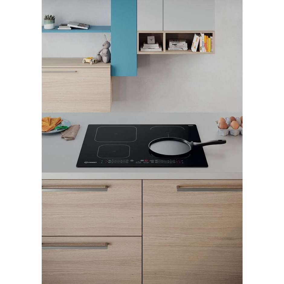 Indesit IB 65B60 NE Piano Cottura a Induzione da Incasso 59 cm 4 Zone Nero