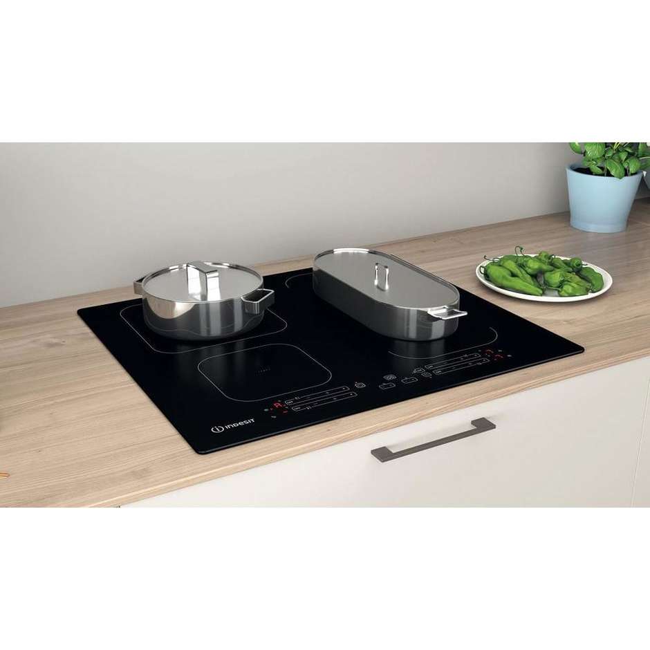 Indesit IB 65B60 NE Piano Cottura a Induzione da Incasso 59 cm 4 Zone Nero