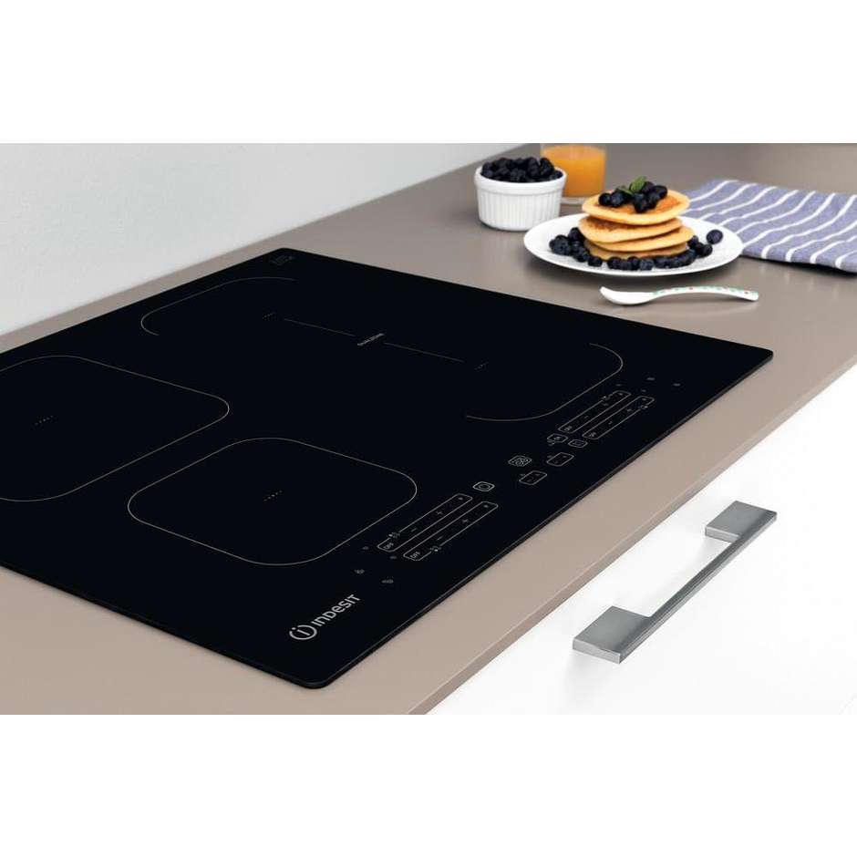 Indesit IB 65B60 NE Piano Cottura a Induzione da Incasso 59 cm 4 Zone Nero