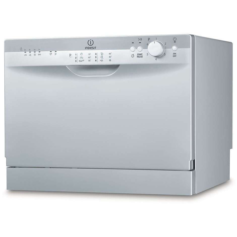 Indesit ICD 661 S EU lavastoviglie compatta 6 coperti 7 programmi classe A colore argento