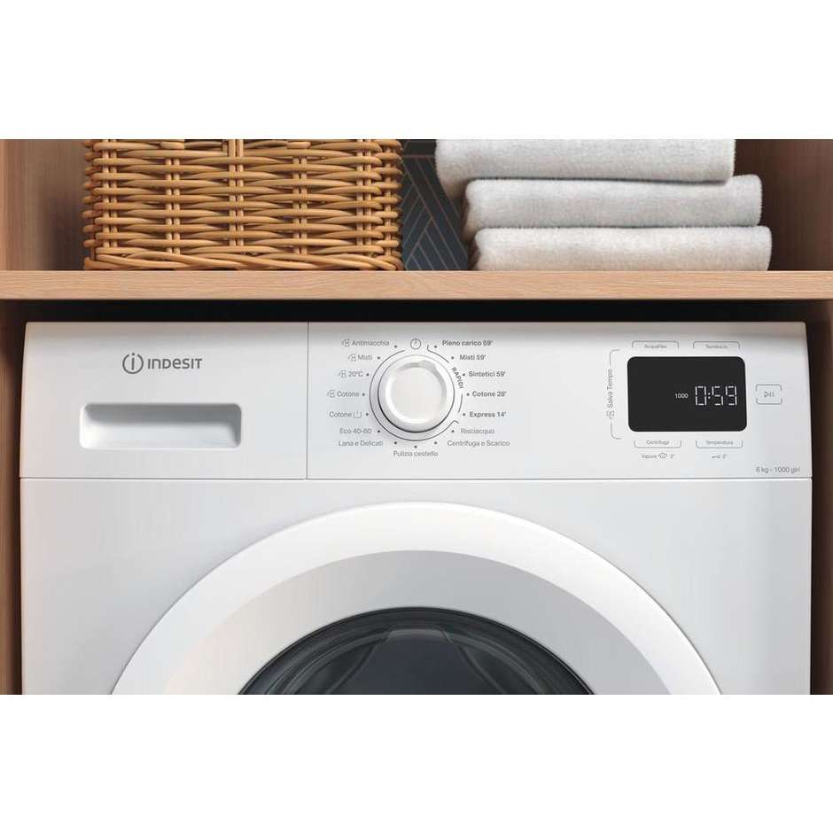 Indesit IM640MYTIMEIT Lavatrice Carica Frontale Capacita 6 kg 1000 Giri/min Classe A Colore Bianco