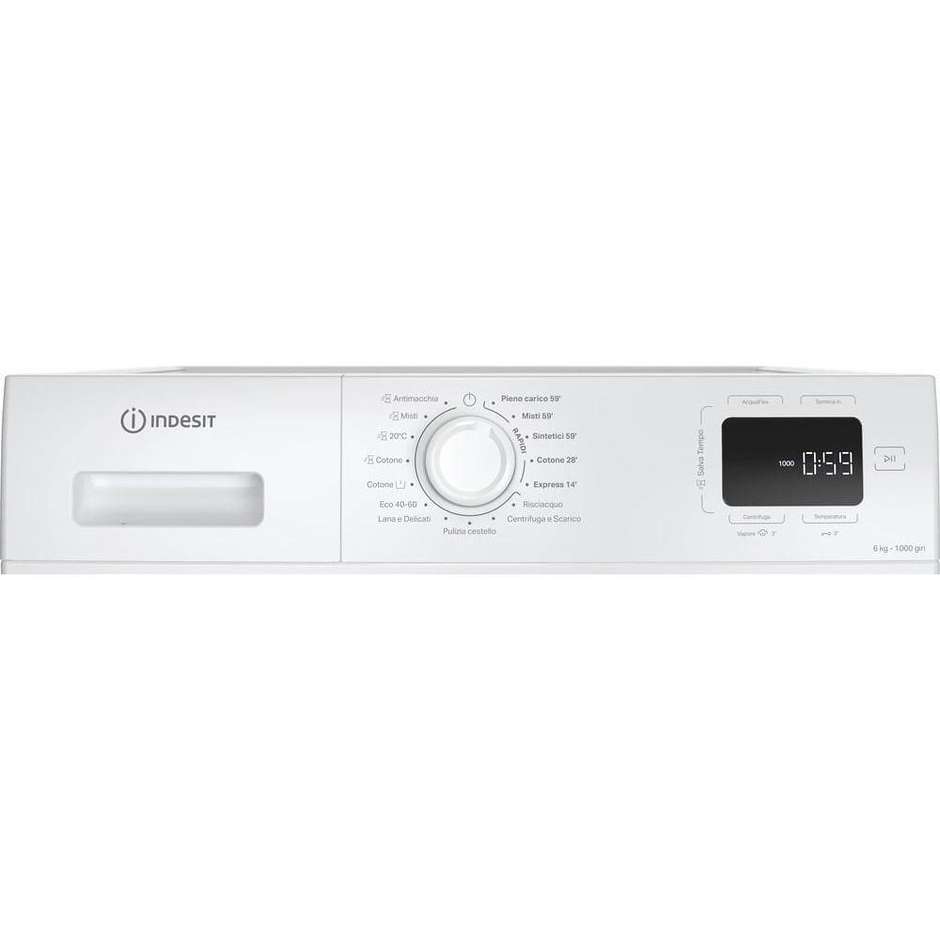 Indesit IM640MYTIMEIT Lavatrice Carica Frontale Capacita 6 kg 1000 Giri/min Classe A Colore Bianco