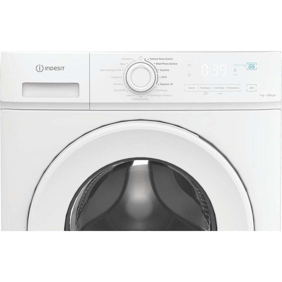 Indesit IMA762MYTIMEIT Lavatrice Carica frontale Capacita 7 Kg 1200 Giri/min Classe A Colore Bianco