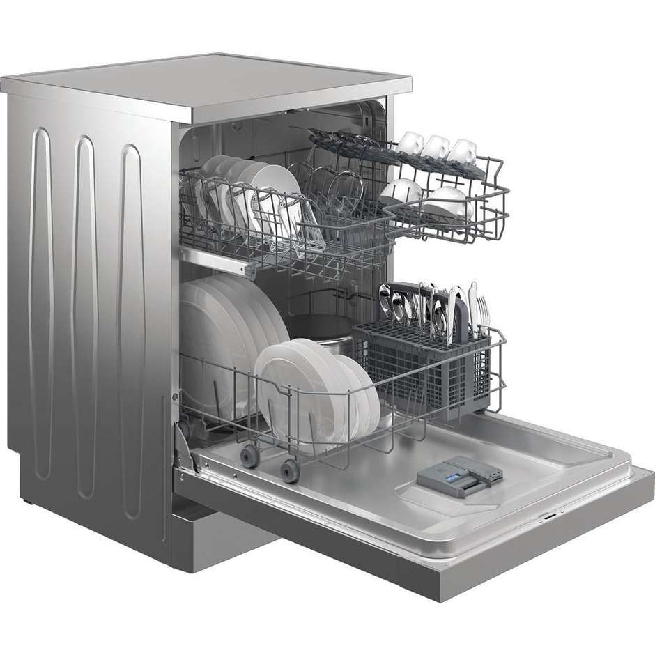 Indesit IN2FE13DT9S Lavastoviglie 60 cm Libera Installazione 13 Coperti 51 dB Display Digitale Partenza Ritardata 24 h Mezzo Carico Classe E Argento