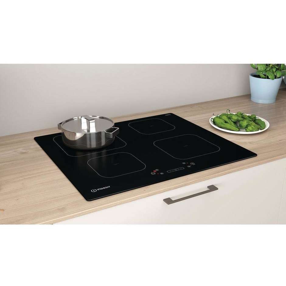 Indesit IS 83Q60 NE piano a induzione da incasso 59 cm, 4 zone, nero