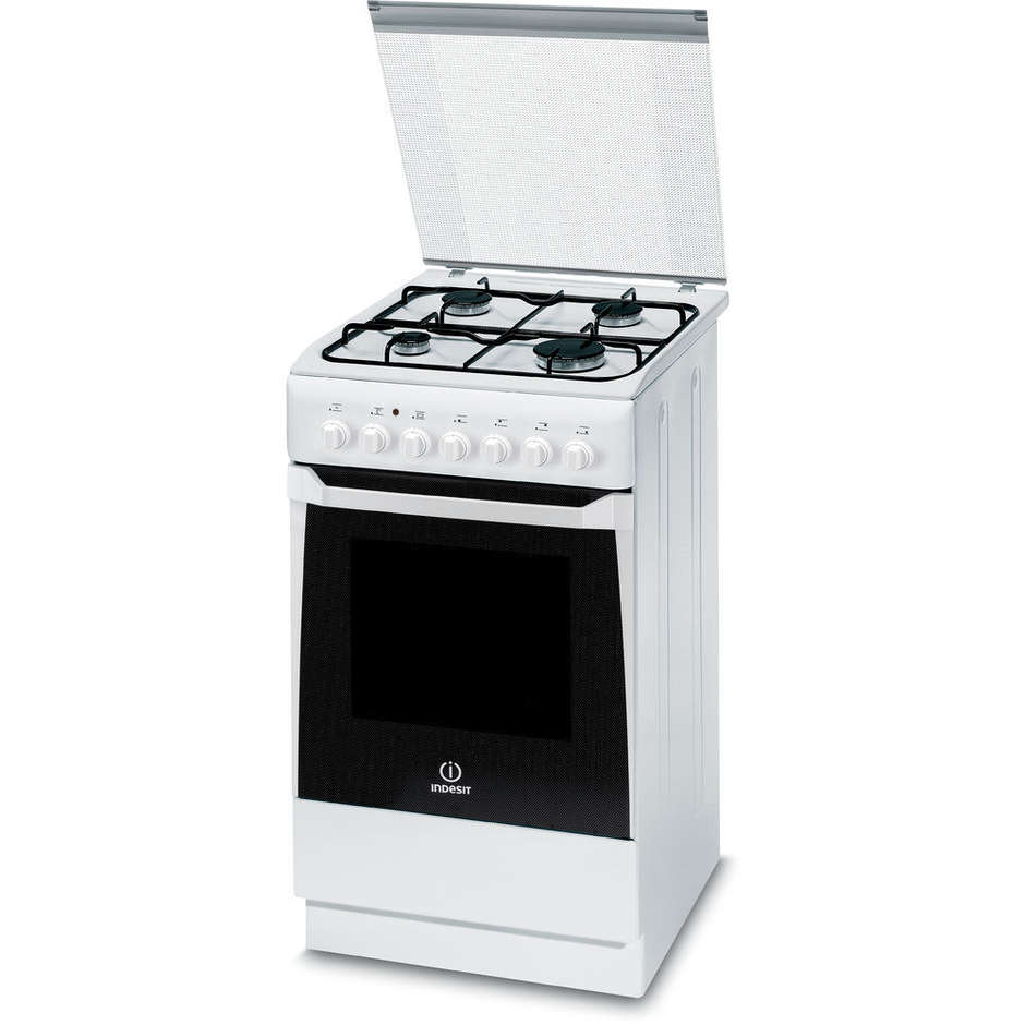 Indesit KN1G11S(W)/I S cucina 50x50 4 fuochi a gas forno elettrico classe C 53 litri bianco