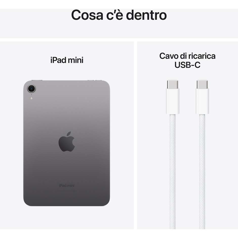 ipad mini 7gen  8,3" wi-fi 256gb grigio siderale