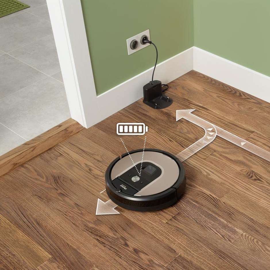 iRobot Roomba 966 Robot Aspirapolvere Senza sacchetto 0.6L colore Nero, Argento