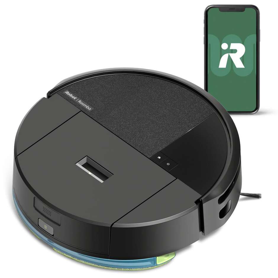iRobot Roomba Combo 205 Dust Compactor Robot Aspirapolvere e Lavapavimenti 120W 7000Pa con Navigazione LiDAR Nero