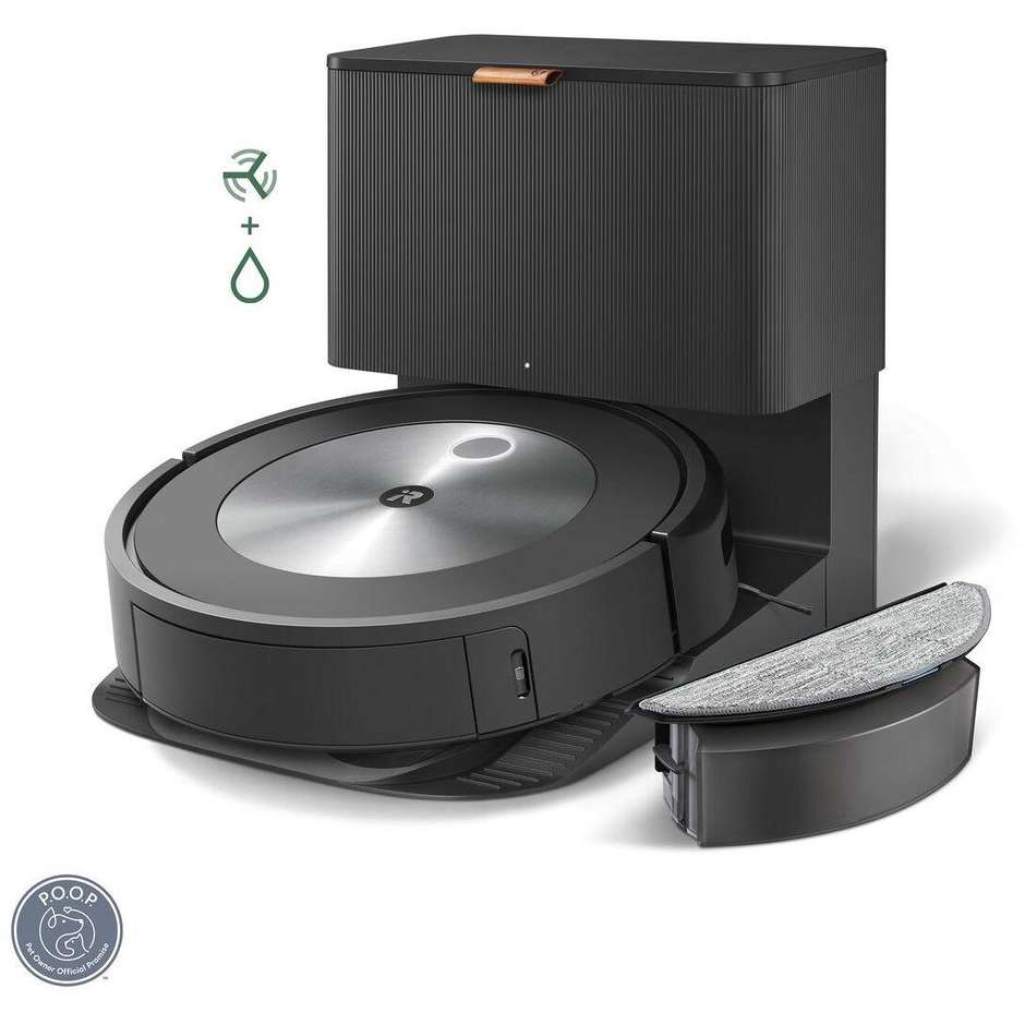 iRobot Roomba Combo j5+ Robot Aspirapolvere e Lavapavimenti con Stazione Clean Base Autosvuotante 60 Giorni Nero