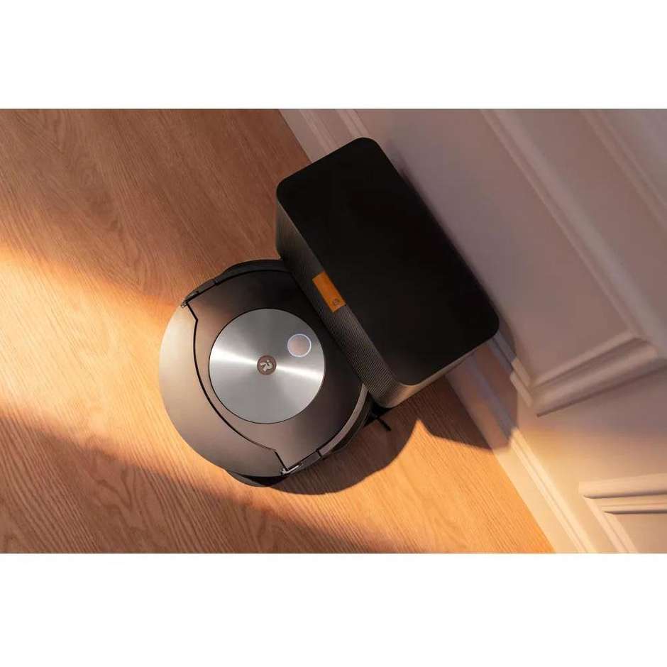 iRobot Roomba Combo j7 Robot Aspirapolvere e Lavapavimenti con Mocio Completamente Retrattile Nero e Inox
