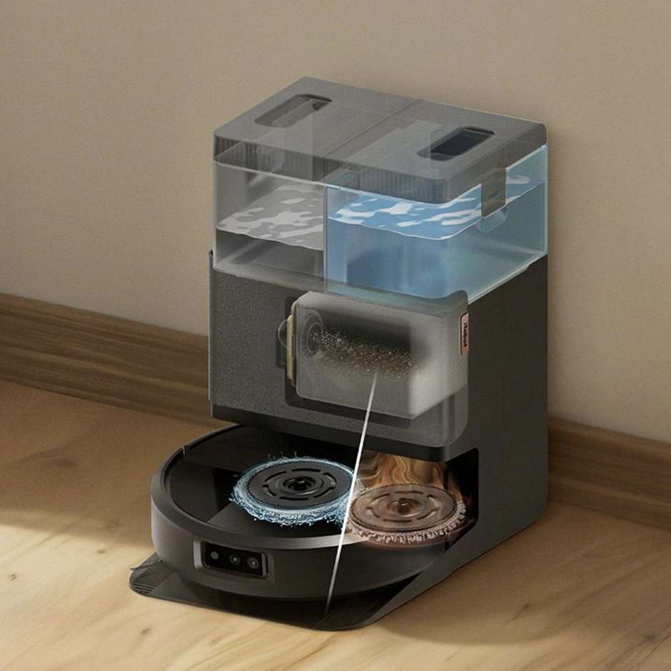 iRobot Roomba Combo Plus 505 Robot Aspirapolvere Lavapavimenti Clean Base Nero