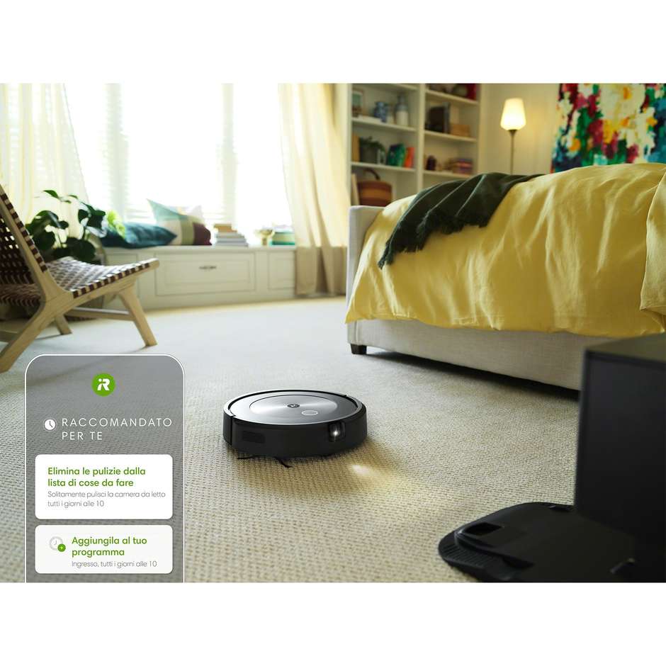 Irobot Roomba J7+ Robot Aspirapolvere Capacità 0.4 Lt Ricaricabile Wi-Fi colore nero