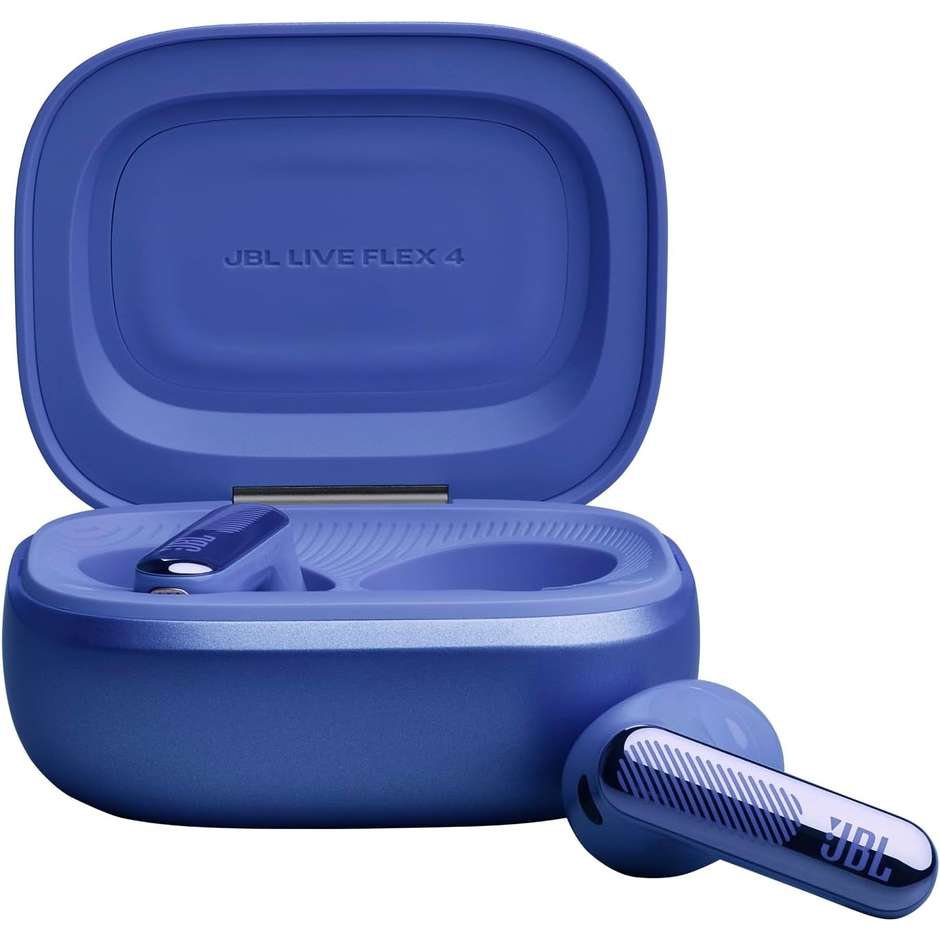 JBL Live Flex 4 Auricolari TWS ANC Bluetooth 6.0 Blu con Smart Case