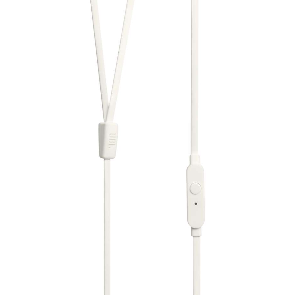 JBL Tune 110 Auricolari in-ear jack 3,5 mm con microfono e comando bianchi