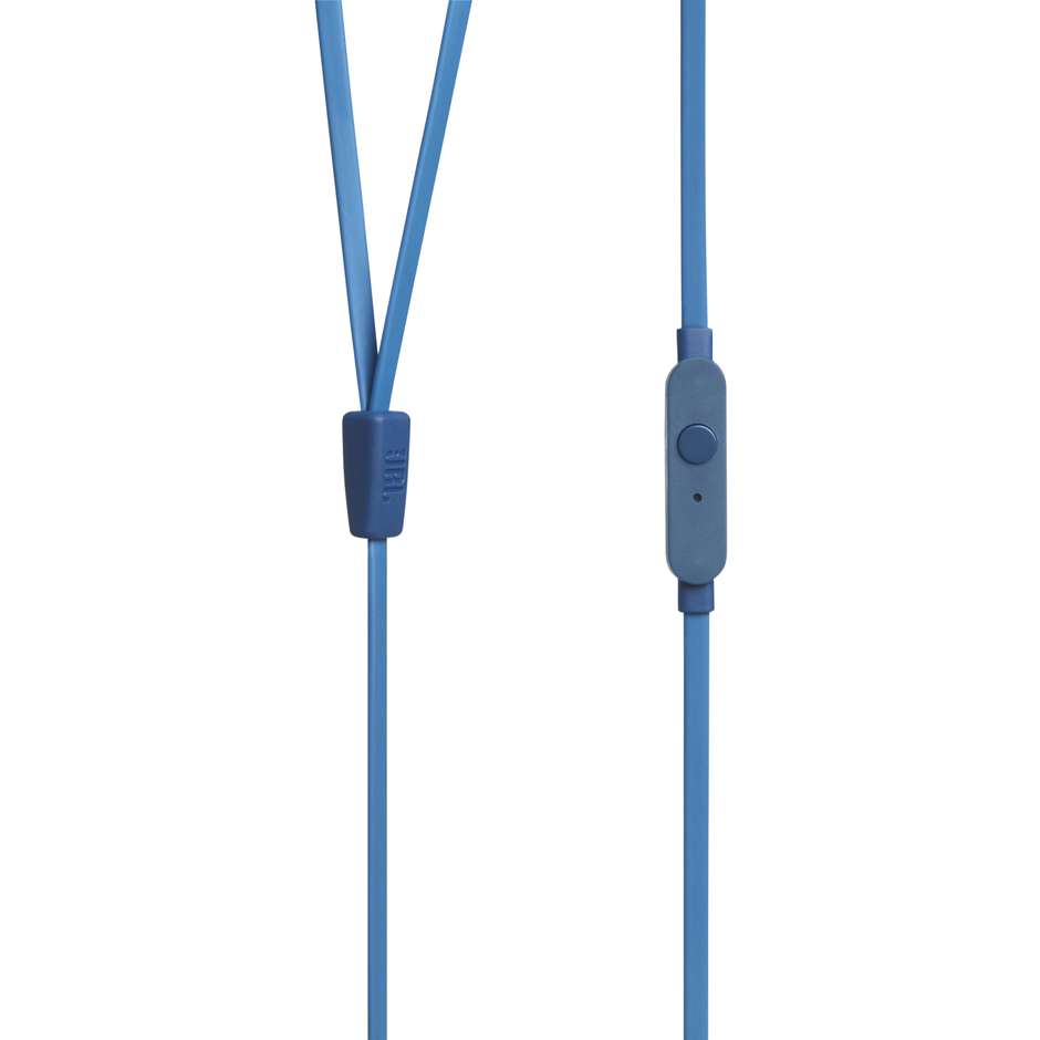 JBL Tune 110 Auricolari in-ear jack 3,5 mm con microfono e comando blu