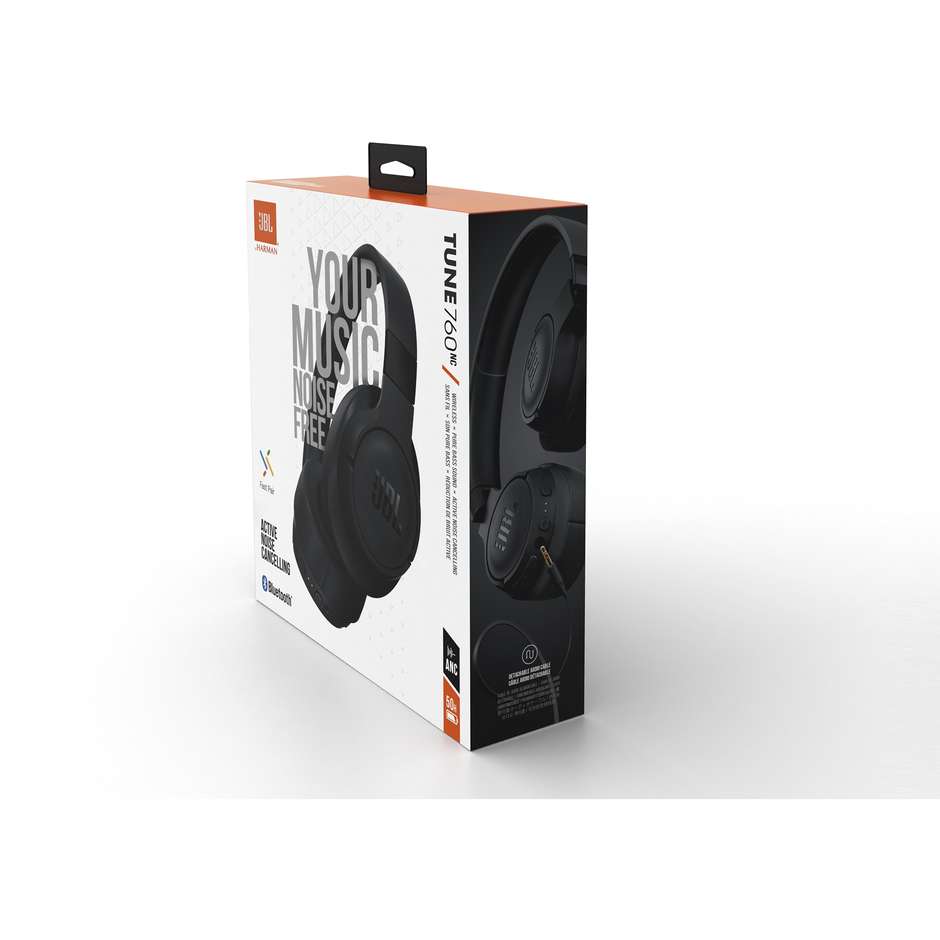 JBL Tune 760 NC Auricolare Wireless Bluetooth Colore Nero