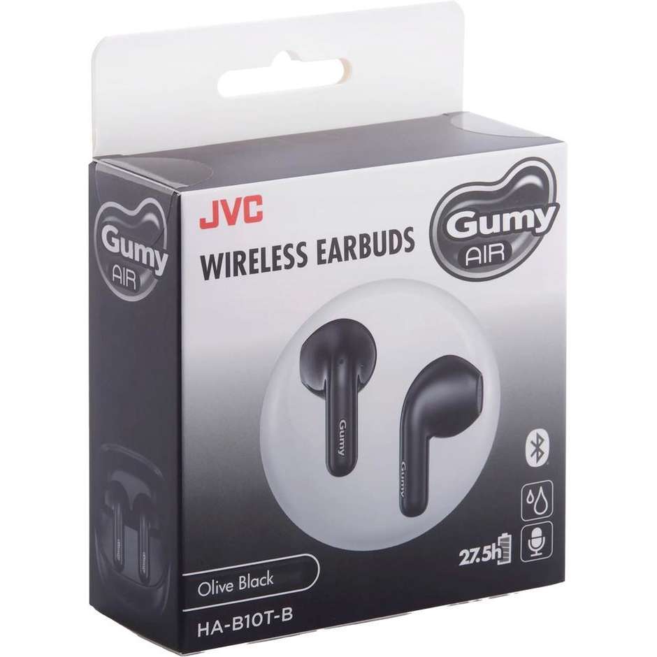 JVC Gumy HA-B10T-B Auricolari Wireless In-Ear Bluetooth Olive BlackJVC Gumy HA-B10T-B Auricolari Wireless In-Ear Bluetooth Olive Black
