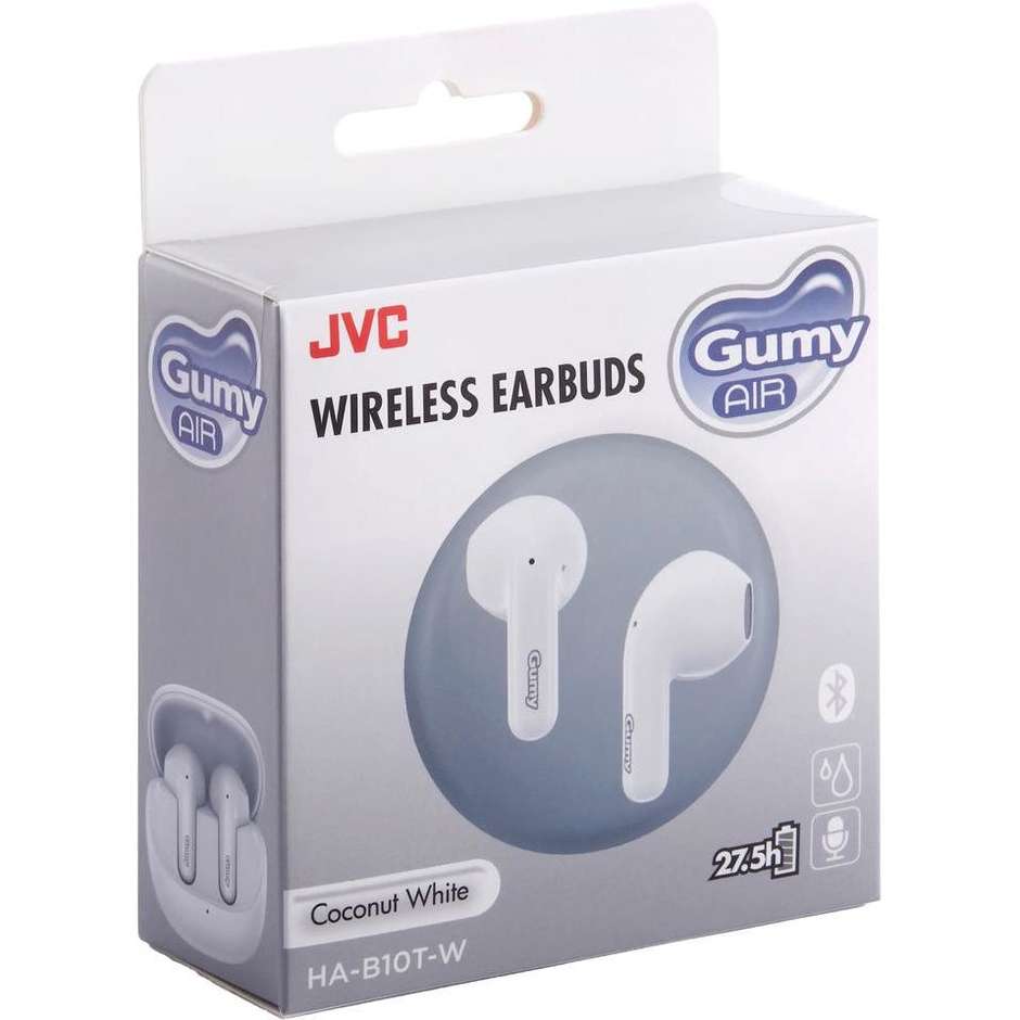 JVC Gumy HA-B10T-W Auricolari Wireless In-Ear Bluetooth Coconut White