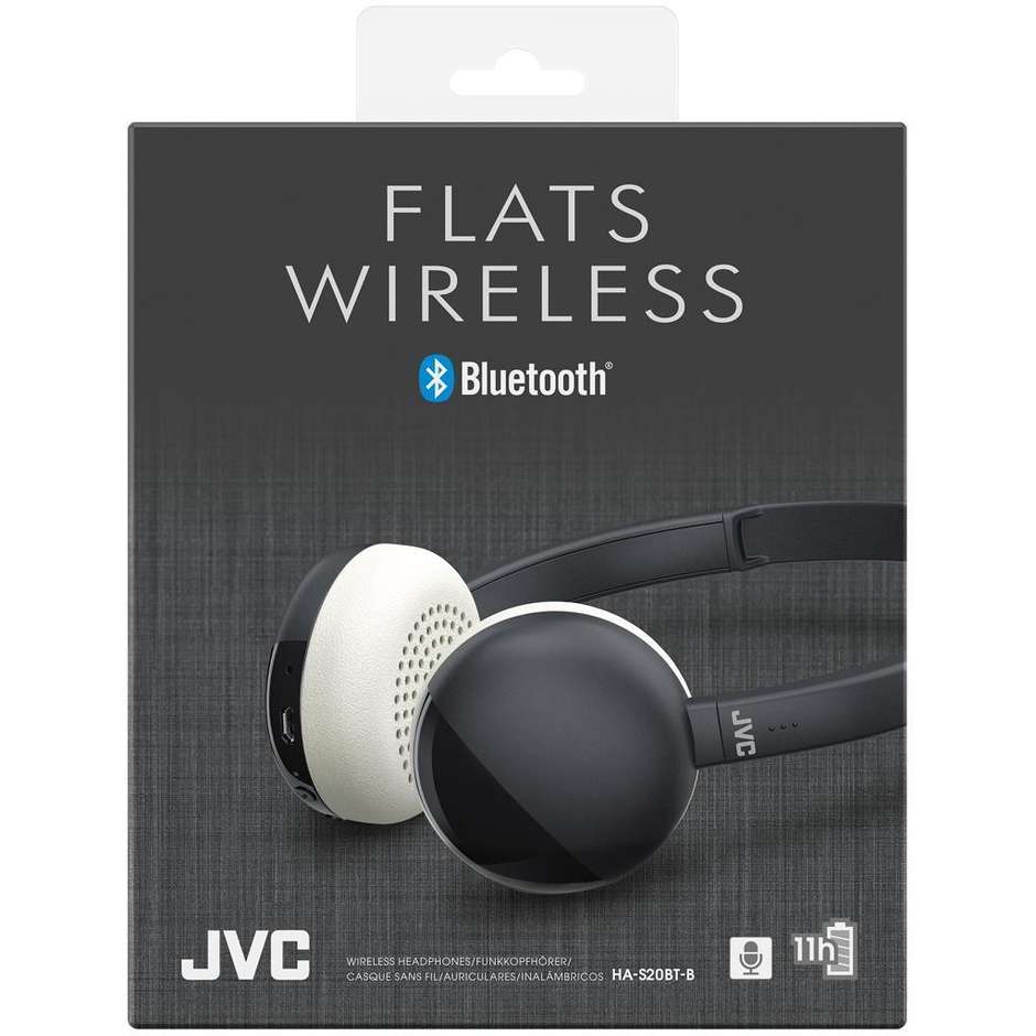 JVC HA-S20BT cuffie wireless Bluetooth autonomia 11 ore colore nero