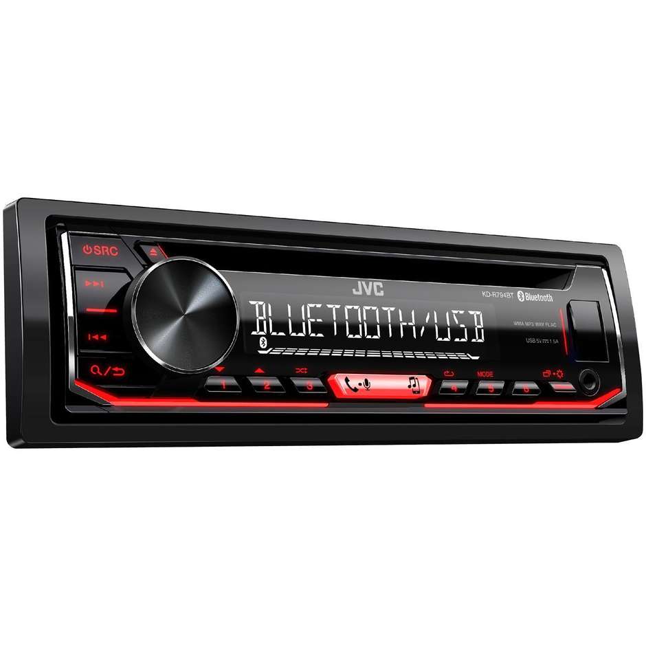 JVC KD-R794BT autoradio 1 Din Bluetooth Mp3 Radio FM/AM USB - Aux In colore nero