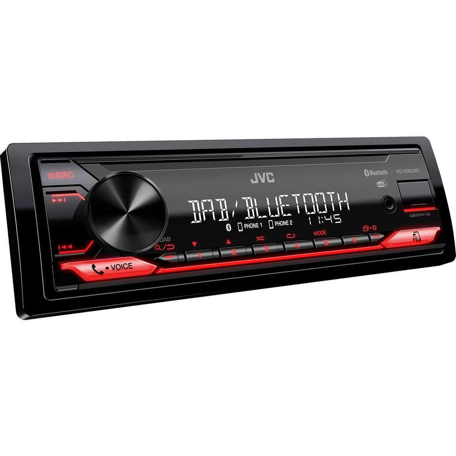 JVC KD-X282DBT Autoradio multimediale Bluetooth  Potenza 200 W Colore Nero