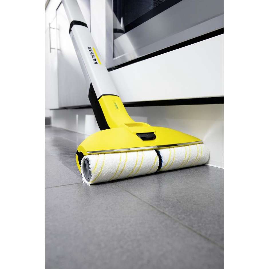 Karcher FC 3 Cordless Lavasciuga Pavimenti Senza Fili Autonomia 20 min Rulli Rotanti Giallo e Grigio