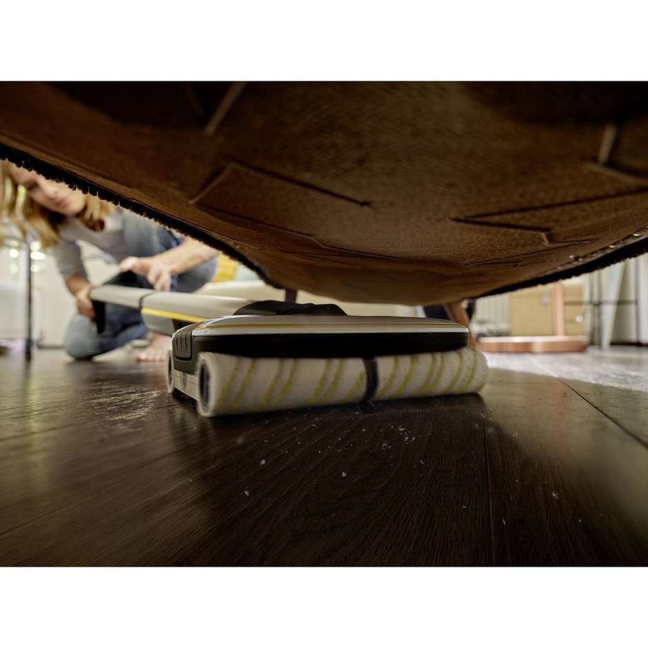 Karcher FC 7 Cordless Lavapavimenti a Batteria con 4 Rulli Controrotanti e Doppio Serbatoio Giallo e Nero