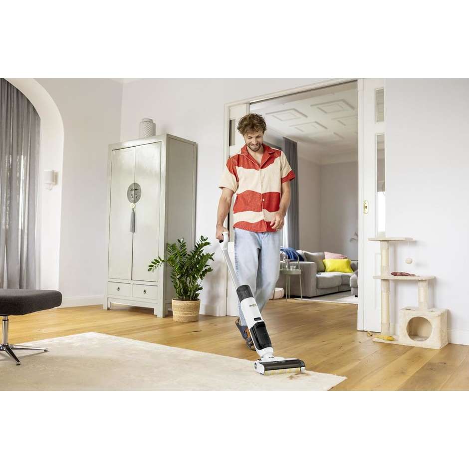 Karcher FCV 2 Aspirapolvere e Lavapavimenti Portatile Compatto 160W per Solidi e Liquidi Giallo