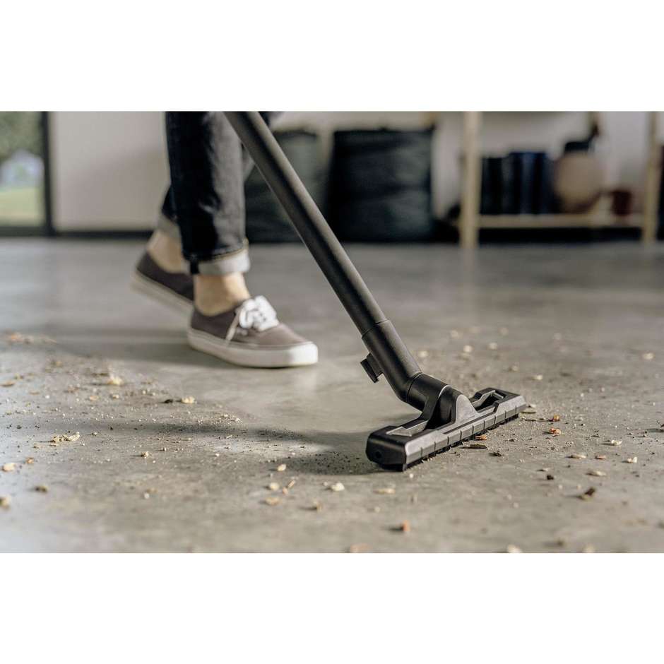 Karcher KWD 1 V-12/2/18 Aspiratore Solidi e Liquidi 1000W con Fusto in Plastica 12L e Funzione Soffiante Giallo