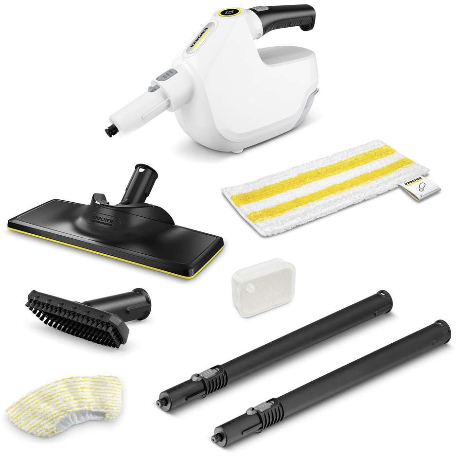 Karcher SC 1 Multi & Up Pulitore a vapore portatile Capacita 0,2 Lt Potenza 1300 W Colore Nero, Giallo