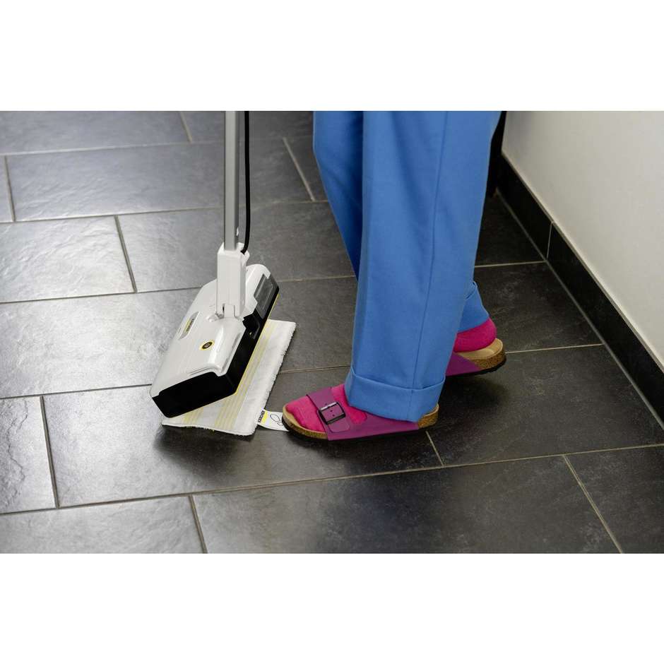 Karcher SC 1 Upright Scopa a Vapore Compatta 1300W Riscaldamento Rapido Serbatoio 0,2L Bianco e Nero
