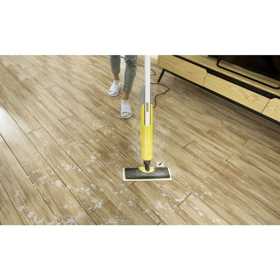 Karcher SC 2 Upright EasyFix Scopa a Vapore 1600W Riscaldamento 30s Serbatoio Estraibile 0,4L Giallo e Nero