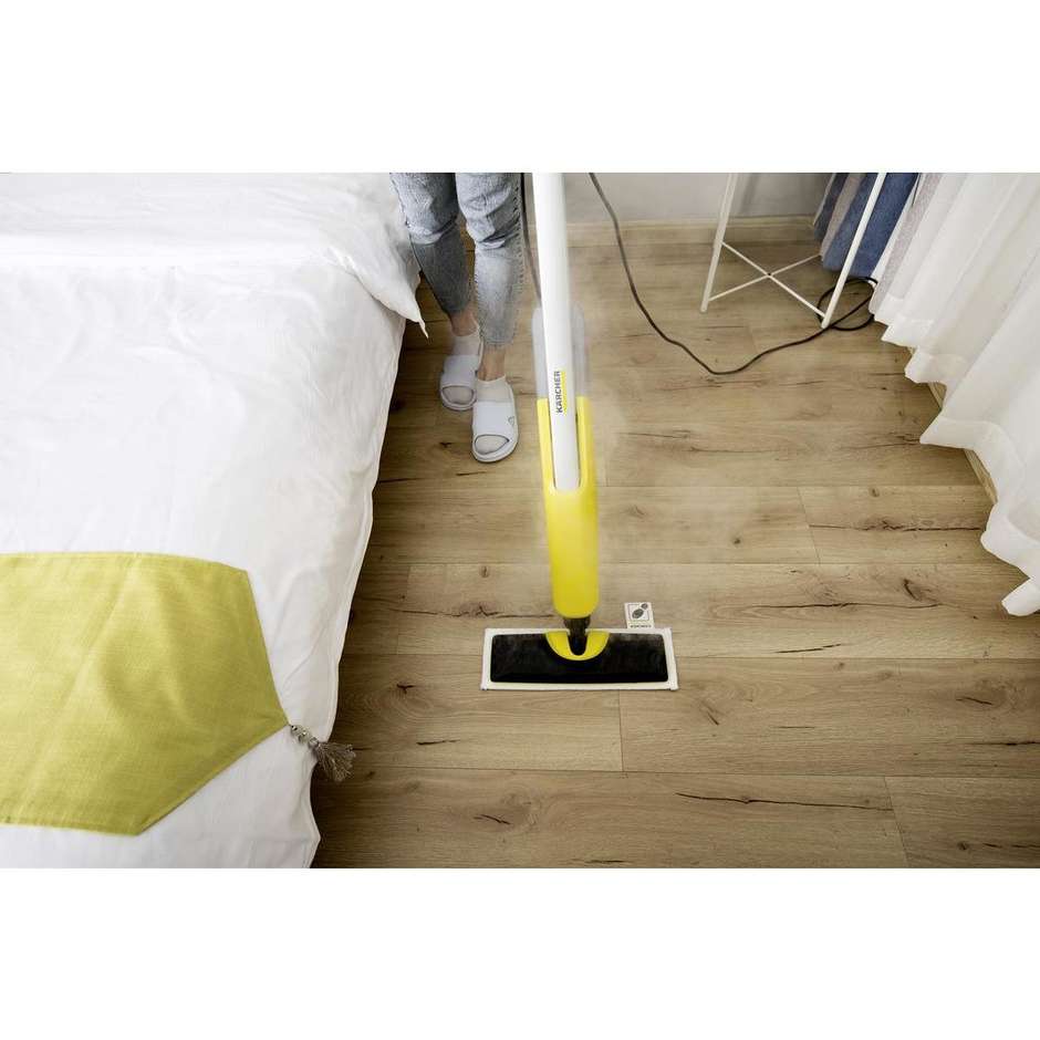 Karcher SC 2 Upright EasyFix Scopa a Vapore 1600W Riscaldamento 30s Serbatoio Estraibile 0,4L Giallo e Nero