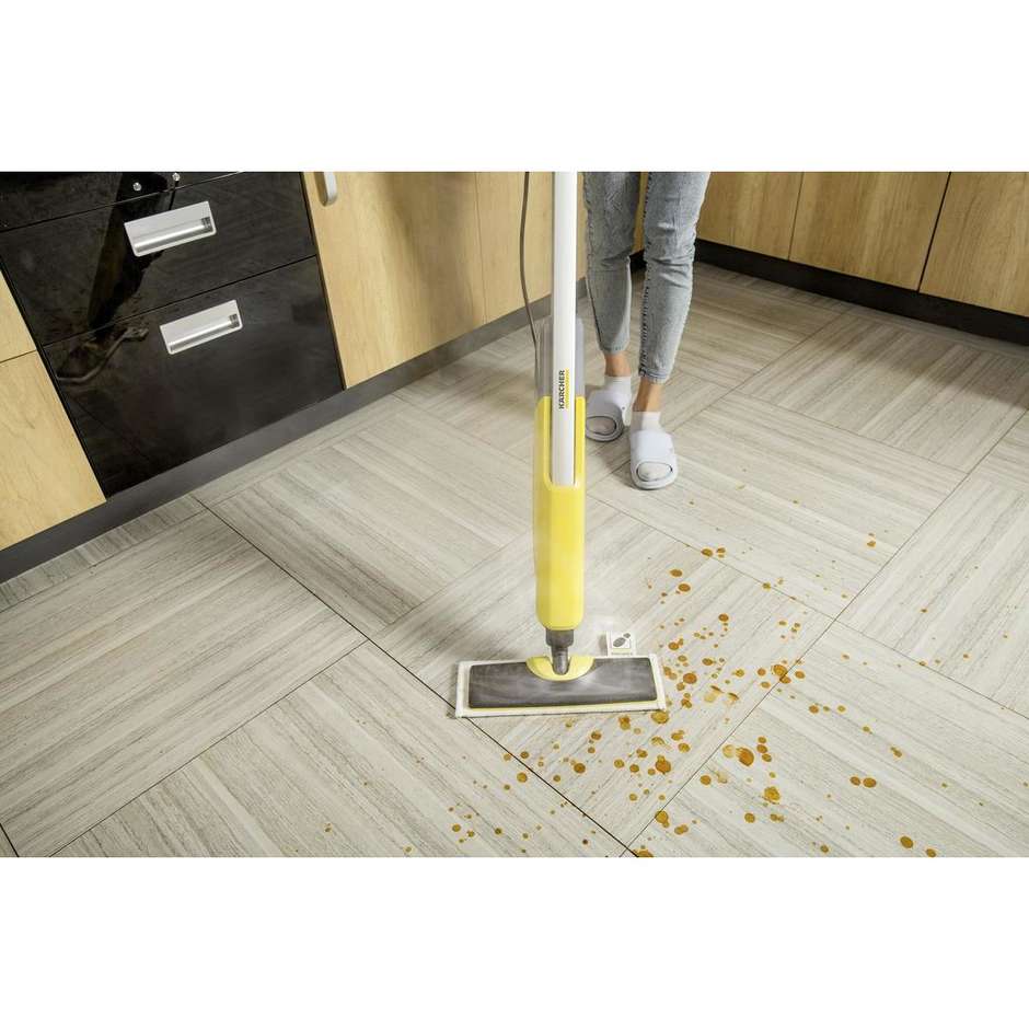 Karcher SC 2 Upright EasyFix Scopa a Vapore 1600W Riscaldamento 30s Serbatoio Estraibile 0,4L Giallo e Nero