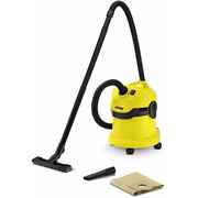 Karcher WD3200 bidone aspiratutto solidi/liquidi potenza 1400 Watt capacità  17 litri colore giallo - Pulizia superfici Bidoni aspiratutto - ClickForShop