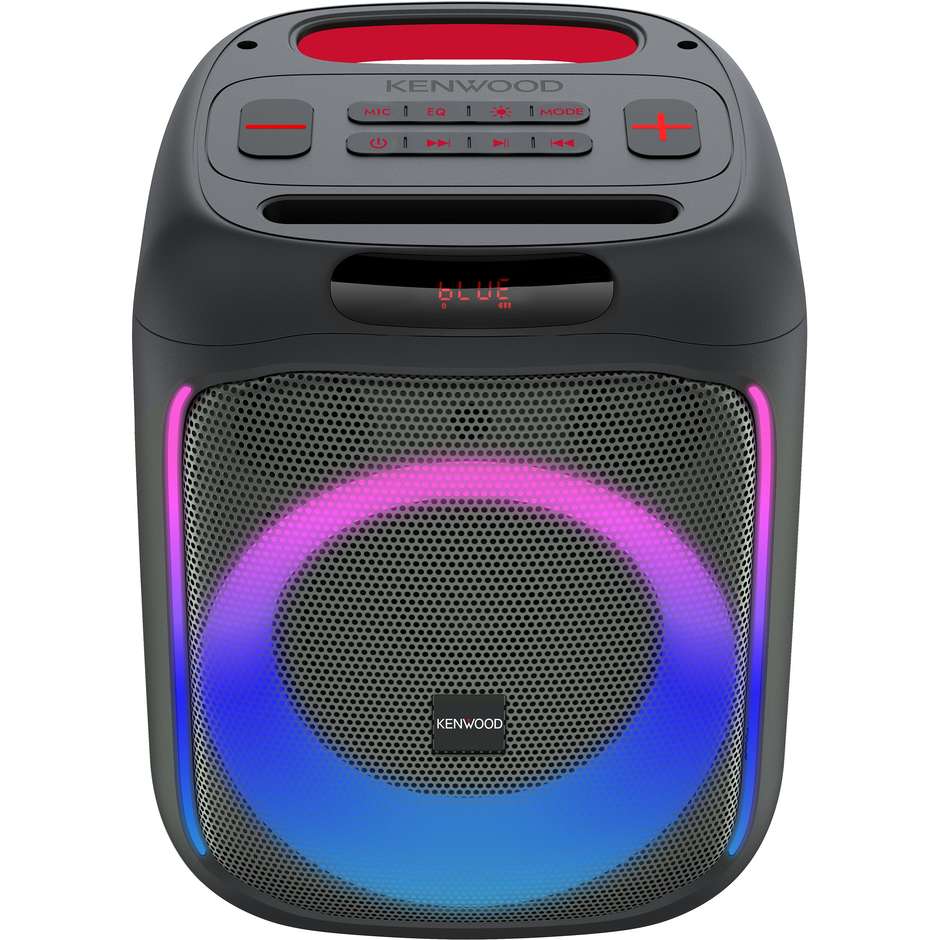 Kenwood AS-P200BT Speaker da Festa Bluetooth 50W RMS USB microSD LED Nero