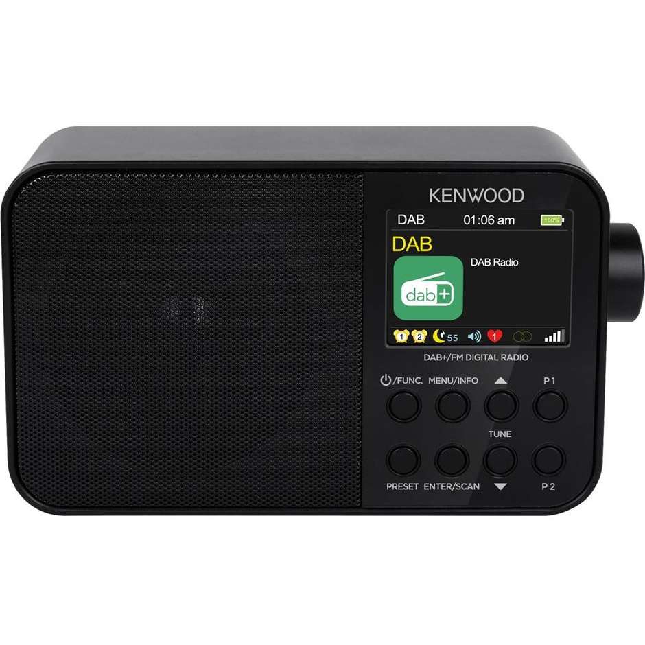 Kenwood CR-M30DABB Radiosveglia 2.4" TFT Bluetooth colore nero