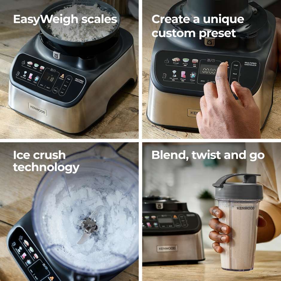 Kenwood FDM73.850SS robot da cucina 1000 W, 3 L, 8 velocità e bilancia integrata