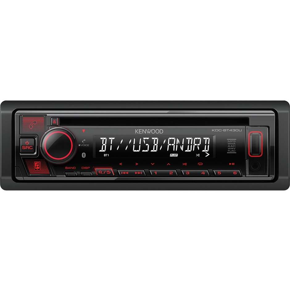 Kenwood KDC-BT430U Autoradio con display LCD MP3 ingresso USB e AUX colore Nero
