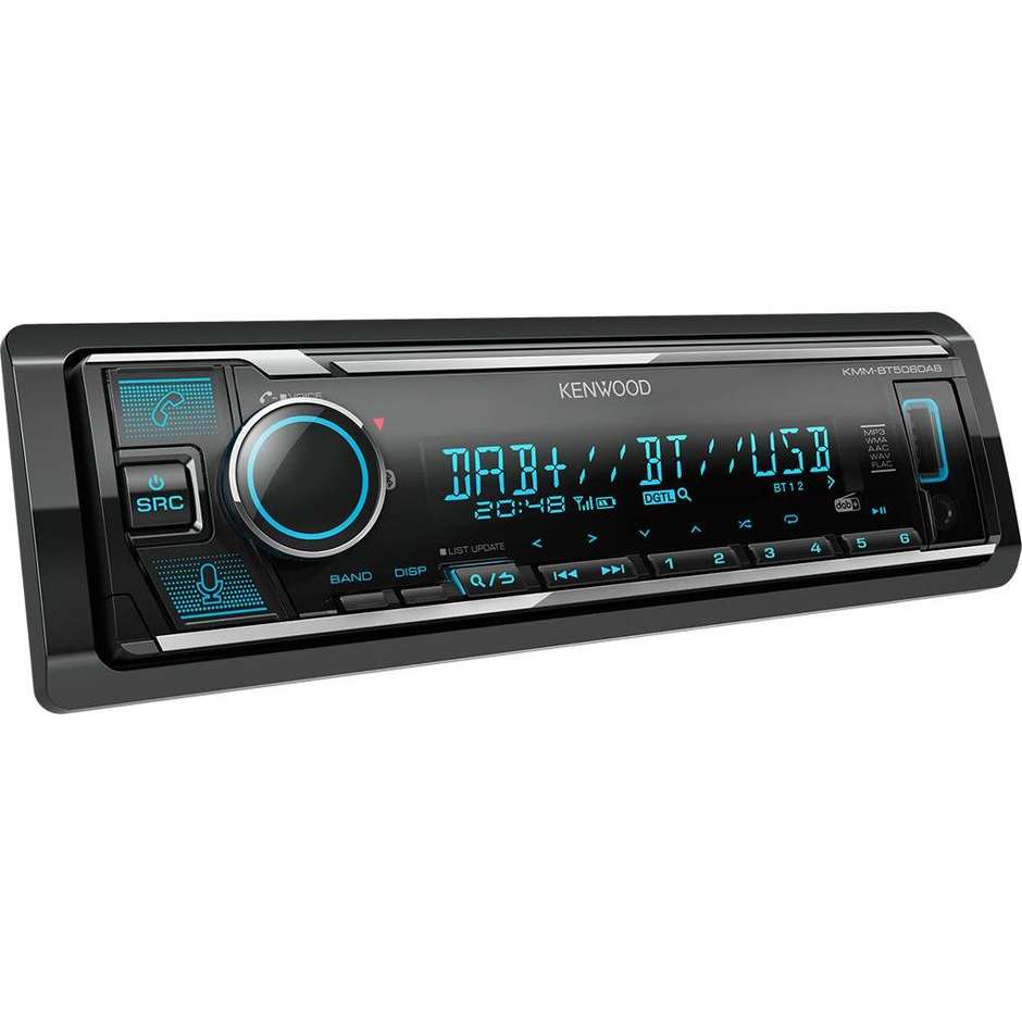 Kenwood KMM-BT508DAB Autoradio Digitale 1-DIN 200W Bluetooth DAB+ USB Nero