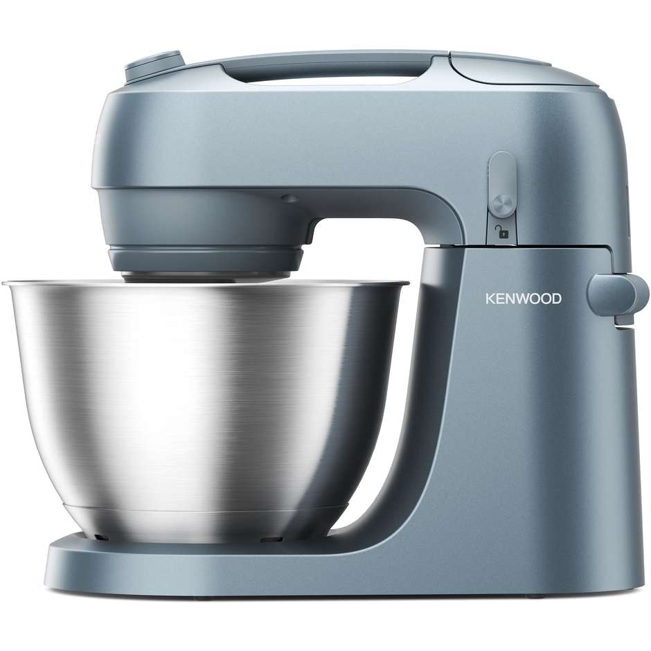 Kenwood KZM35.000GY Impastatrice Planetaria 800 W, Ciotola 4 L Acciaio Inox, 6 Velocità, Blu