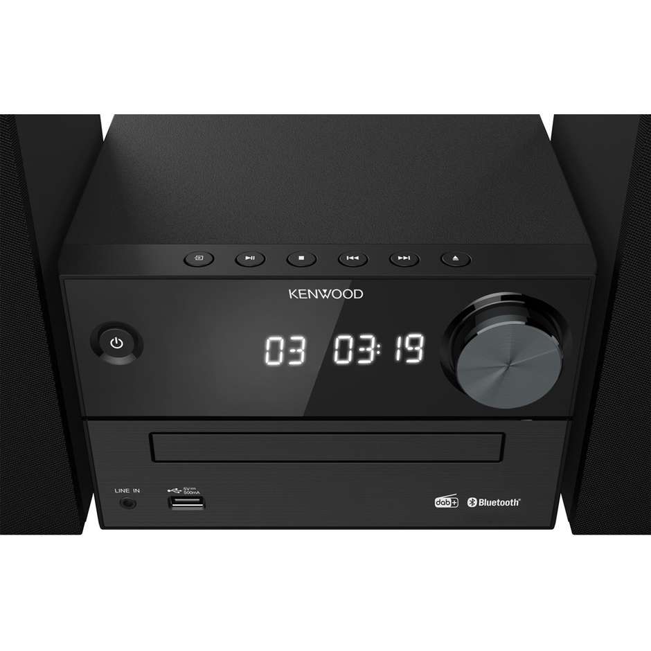 Kenwood M-420DAB Sistema Micro Hifi con CD YSB DAB+ Bluetooth colore nero