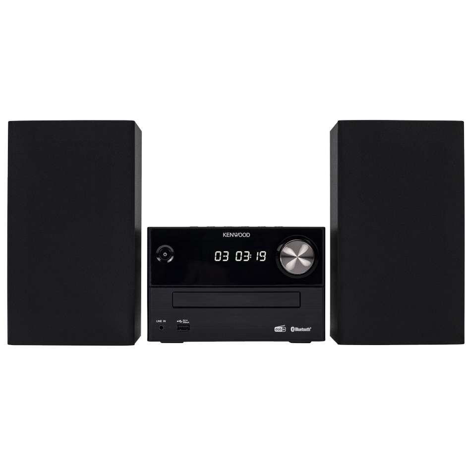 KENWOOD M-420DAB Sistema Stereo Micro Hi-Fi da Tavolo con Lettore CD e Bluetooth Colore Black