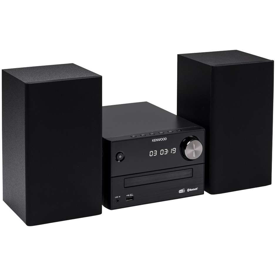 KENWOOD M-420DAB Sistema Stereo Micro Hi-Fi da Tavolo con Lettore CD e Bluetooth Colore Black