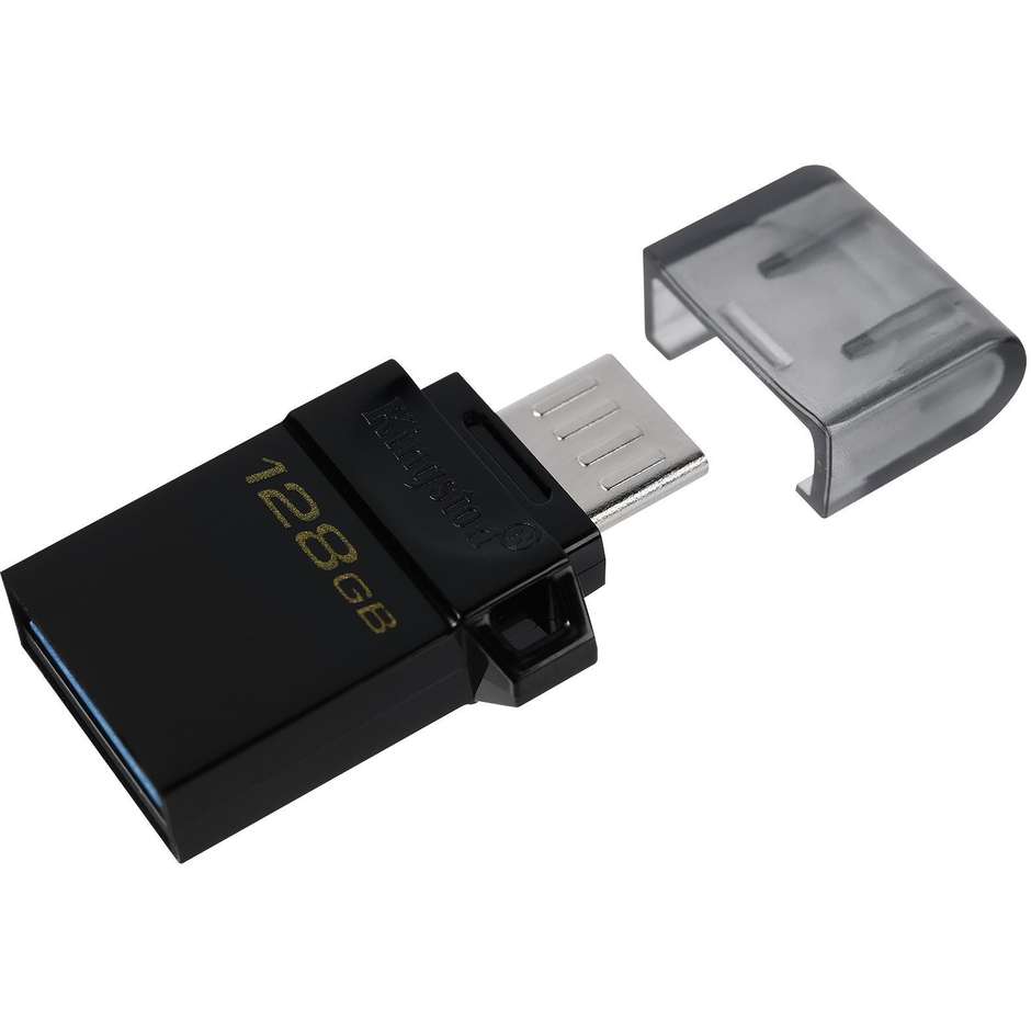 Kingston Chiavetta USB 128GB DT MicroDuo 3 Gen2+ Micro USB colore nero